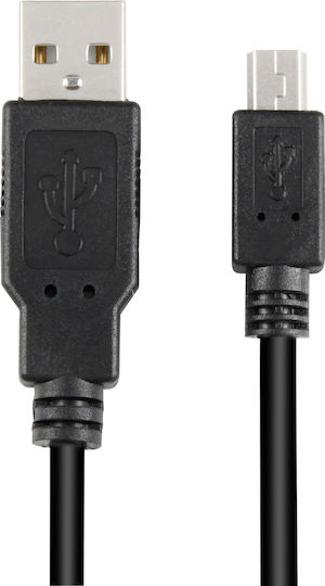 Sharkoon USB 2.0 Cable USB-A male - mini USB-B male Μαύρο 3m - Image 2