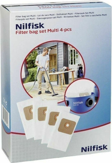 Nilfisk 107402336 Σακούλες Σκούπας 4τμχ Συμβατή με Σκούπα Nilfisk - Image 2