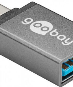 Goobay Μετατροπέας USB-C male σε USB-A female Γκρι 1τμχ 56621