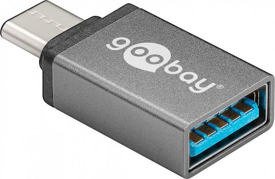 Goobay Μετατροπέας USB-C male σε USB-A female Γκρι 1τμχ 56621