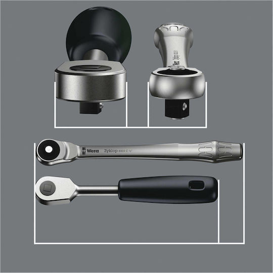 Wera 8100 SC 7 Καστάνια με Καρυδάκια 12" 28τμχ - Image 2