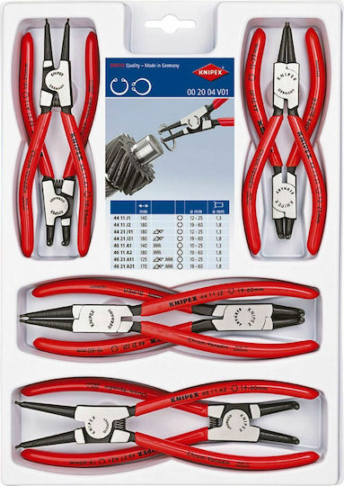 Knipex Τσιμπίδες Ασφαλείας Σετ 8τμχ 00 20 04 V01