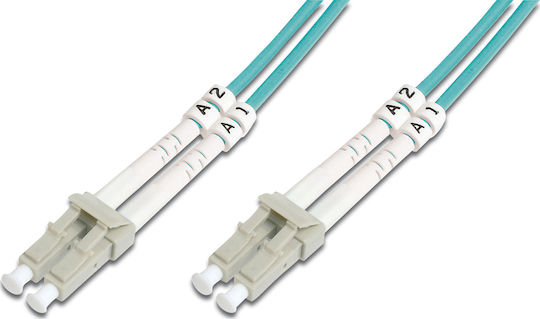 Digitus Καλώδιο Οπτικής Ίνας LC-LC 1m Τιρκουάζ 1τμχ DK-2533-01/3
