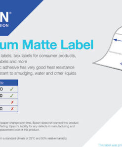 Epson Premium Matte C33S045532 440 Αυτοκόλλητες Ετικέτες σε Ρολό για Εκτυπωτή Ετικετών 102x76mm