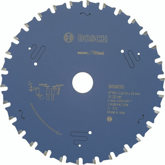 Bosch EX SL H Δίσκος Κοπής Μετάλλου 160mm 2608643054