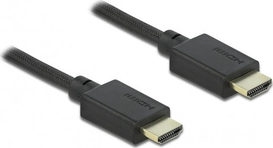 DeLock HDMI 2.1 Cable HDMI male - HDMI male 1m Μαύρο 85387 - Image 2