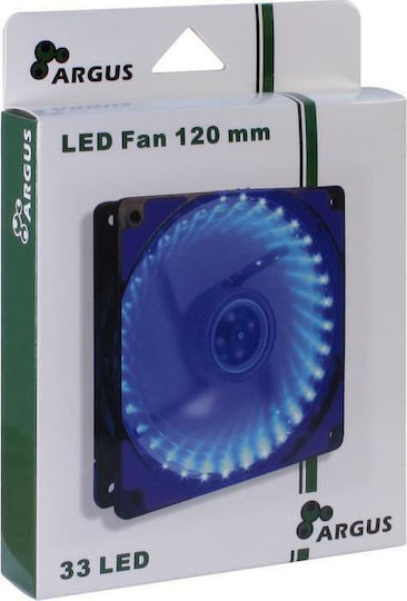 Inter-Tech L-12025 Case Fan με Μπλε Φωτισμό και Σύνδεση 3-Pin / 4-Pin Molex Μπλε - Image 3
