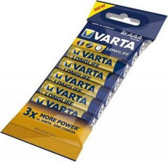 Varta LongLife Αλκαλικές Μπαταρίες AAA 1.5V 8τμχ 04103101328