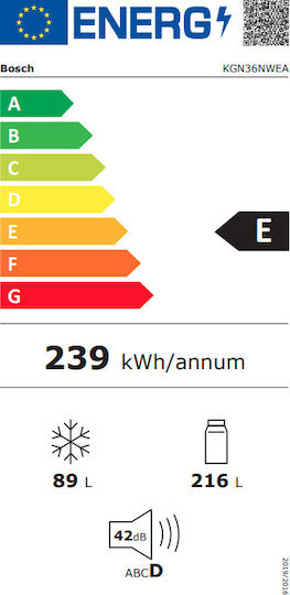 Bosch Ψυγειοκαταψύκτης 305lt Total NoFrost Υ186xΠ60xΒ66εκ. Λευκός KGN36NWEA - Image 11