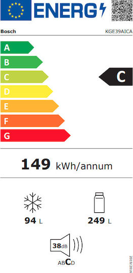 Bosch Ψυγειοκαταψύκτης 340lt Υ201xΠ60xΒ65εκ. Inox KGE39AICA - Image 6