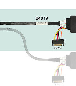 Alternative view of DeLock Mini SAS - 22-Pin SATA III Cable 50cm Μαύρο (84819)