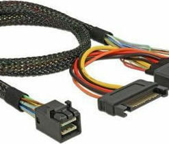 DeLock Mini SAS - 22-Pin SATA III Cable 50cm Μαύρο (84819)