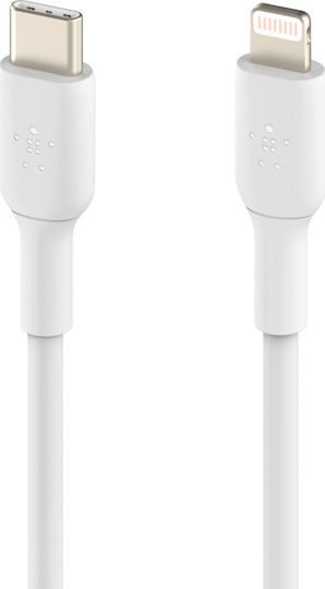 Belkin Boost Charge USB-C to Lightning Cable 18W Λευκό 1m (CAA003bt1MWH) - Image 2