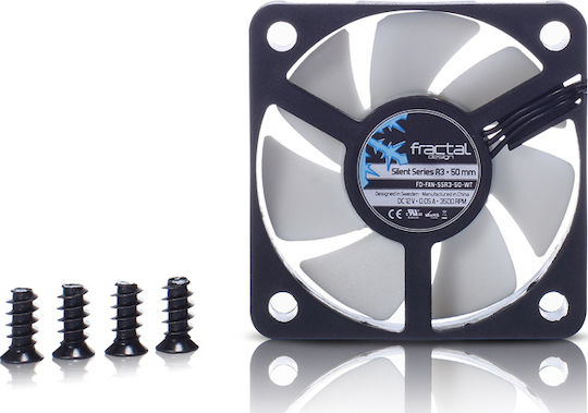 Fractal Design Silent Series R3 Case Fan 50mm με Σύνδεση 3-Pin Λευκό - Image 3