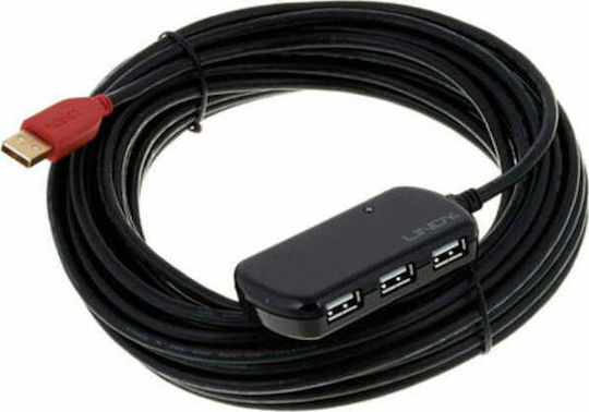 Lindy USB 2.0 Hub 4 Θυρών με σύνδεση USB-A (42783) - Image 2