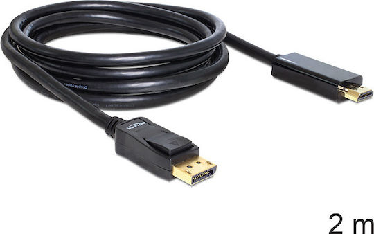DeLock DisplayPort Cable DisplayPort male - HDMI male 2m (82587) - Image 2