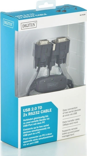 Digitus Καλώδιο USB-A σε RS232 25-pin female 1.5m DA-70158 1τμχ - Image 2