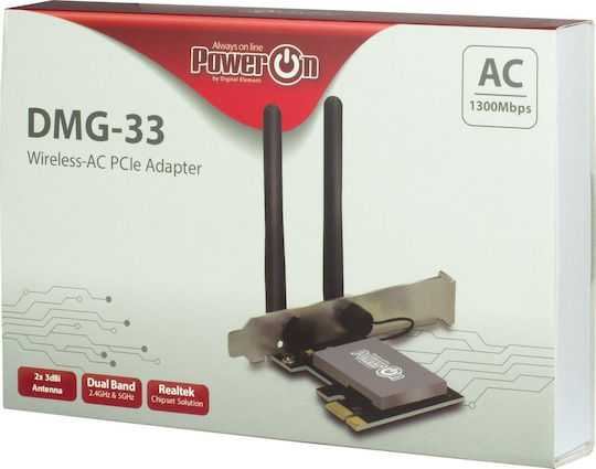 Inter-Tech DMG-33 Ασύρματη Κάρτα Δικτύου Wi‑Fi 5 (1300Mbps) PCI-e - Image 3