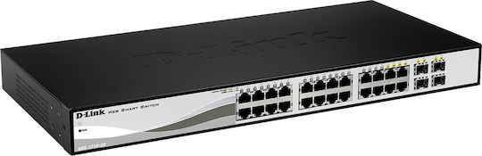 D-Link DGS-1210-24P Managed L2 PoE+ Switch με 24 Θύρες Gigabit (1Gbps) Ethernet και 4 SFP Θύρες - Image 2