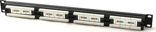 Digitus Patch Panel Unshielded για Rack 1U 19" 24 Θυρών cat5e Μαύρο DN-91524U - Image 5