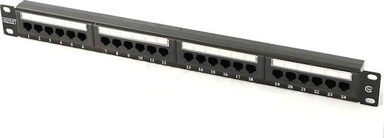 Digitus Patch Panel Unshielded για Rack 1U 19" 24 Θυρών cat5e Μαύρο DN-91524U - Image 4