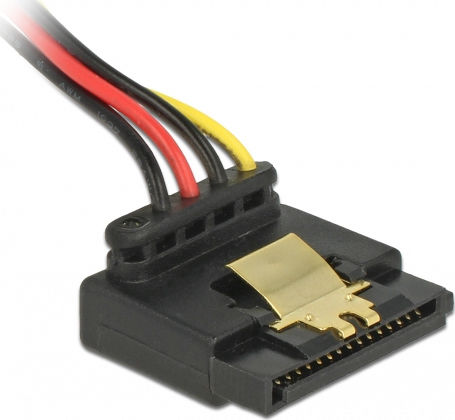 DeLock 4-Pin Molex - 15-Pin Sata Cable 0.3m Μαύρο 85513 - Image 3