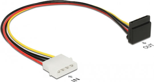 DeLock 4-Pin Molex - 15-Pin Sata Cable 0.3m Μαύρο 85513 - Image 2