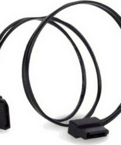 Alternative view of Silverstone 7-Pin SATA III - 7-Pin SATA III Cable 30cm Μαύρο (SST-CP11B-300)