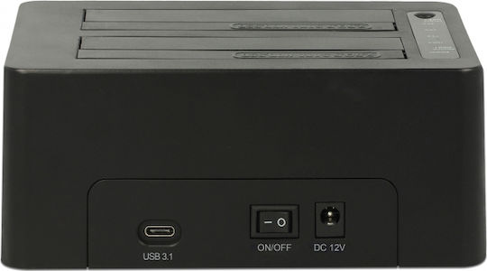 DeLock USB Type-C 3.1 Docking Station Docking Station για 2 Σκληρούς Δίσκους SATA 2.5" / 3.5" με σύνδεση USB 3.1 (63957) - Image 2