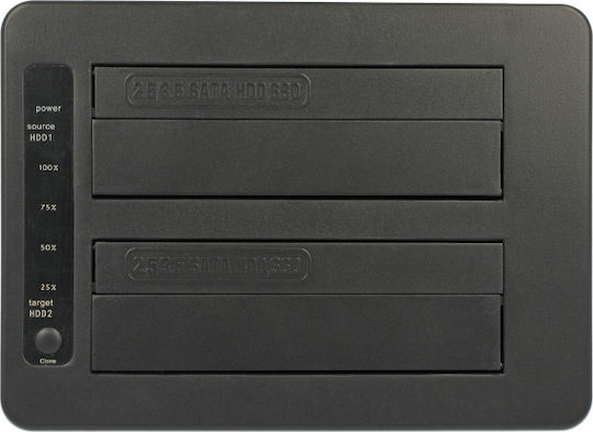 DeLock USB Type-C 3.1 Docking Station Docking Station για 2 Σκληρούς Δίσκους SATA 2.5" / 3.5" με σύνδεση USB 3.1 (63957) - Image 3