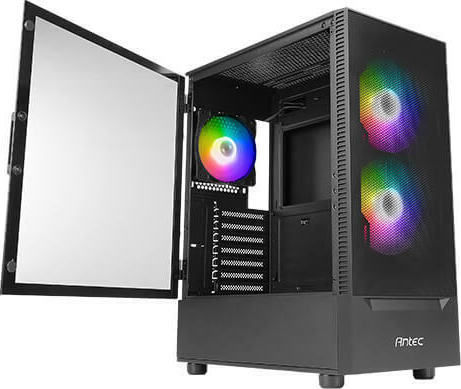 Antec NX410 Gaming Midi Tower Κουτί Υπολογιστή με Πλαϊνό Παράθυρο Μαύρο - Image 2