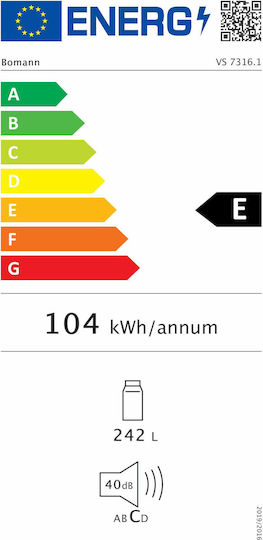 Bomann Ψυγείο Συντήρησης 242lt Υ143.4xΠ55xΒ54.2εκ. Inox 733169 - Image 6