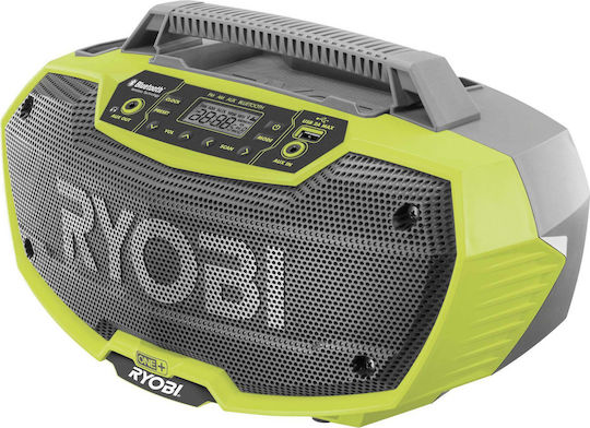 Ryobi Φορητό Ηχοσύστημα R18RH-0 5133002734 με Bluetooth / Ραδιόφωνο σε Πράσινο Χρώμα
