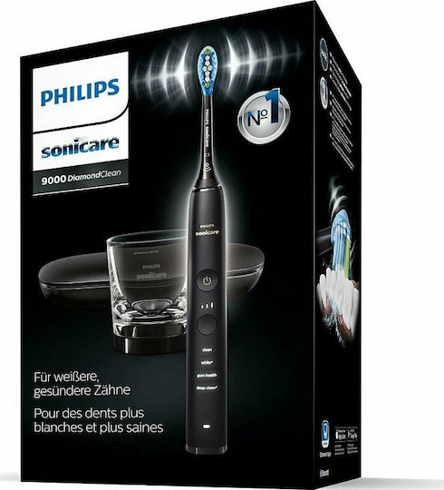 Philips Sonicare DiamondClean 9000 Ηλεκτρική Οδοντόβουρτσα με Αισθητήρα Πίεσης και Θήκη Ταξιδίου Μαύρη - Image 4