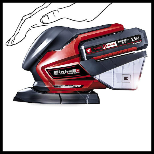 Einhell TE-OS 18/150 Li Πολυτριβείο Χούφτας 18V Solo με Σύστημα Αναρρόφησης - Image 4