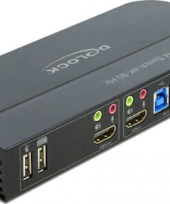 Alternative view of DeLock KVM Switch 4K 60 Hz with USB 3.0 and Audio για σύνδεση δύο υπολογιστών