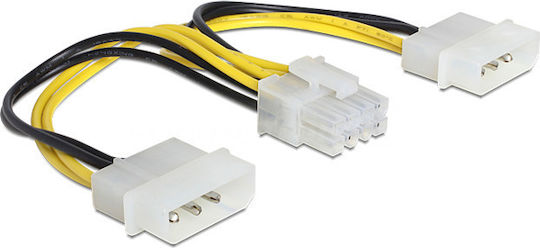 DeLock 4-Pin Molex - 8-Pin PCIe Cable 0.15m Πολύχρωμο 82397 - Image 2