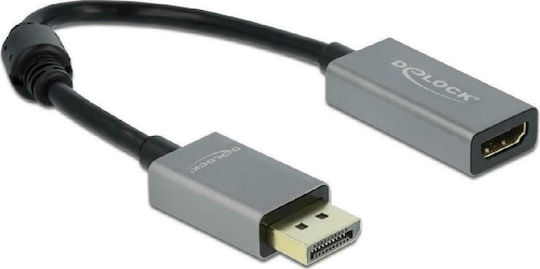 DeLock Μετατροπέας DisplayPort male σε HDMI female Γκρι 1τμχ 66436 - Image 2