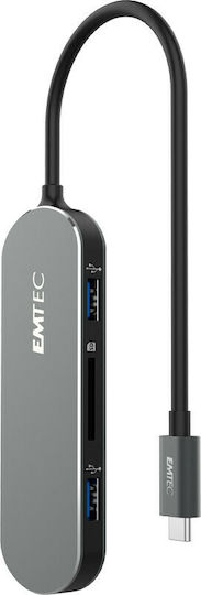 Emtec T650C USB 3.1 Hub 6 Θυρών με σύνδεση USB-C (ECHUBT650C) - Image 2