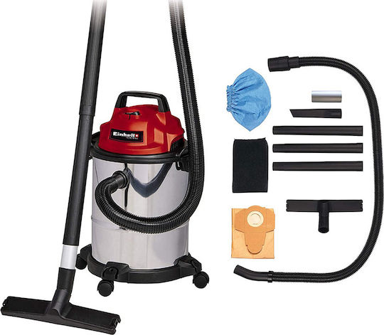 Einhell Tcvc 1815 S Σκούπα Υγρών / Στερεών 1250W με Ανοξείδωτο Κάδο 15lt