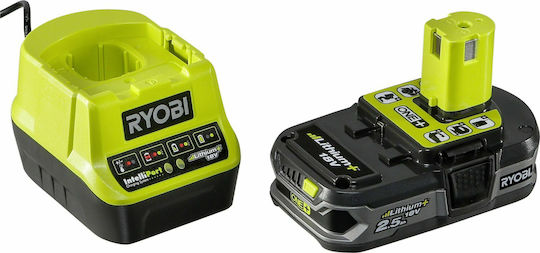 Ryobi Σετ Μπαταρίας Χωρητικότητας 2.5Ah 18V με Φορτιστή RC18120-125 - Image 2