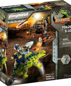 Playmobil Dino Rise Αγκυλόσαυρος με Μαχητή εναντίον Ρομπότ για 5-10 ετών 70626