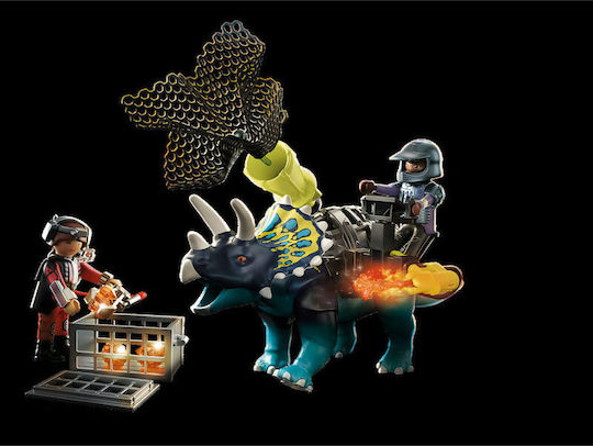 Playmobil Dino Rise Τρικεράτωψ με Πανοπλία-Κανόνι και Μαχητές για 5-10 ετών 70627 - Image 3