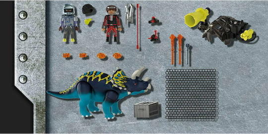 Playmobil Dino Rise Τρικεράτωψ με Πανοπλία-Κανόνι και Μαχητές για 5-10 ετών 70627 - Image 8