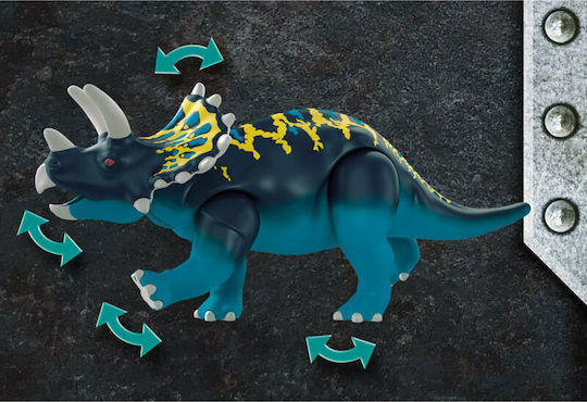 Playmobil Dino Rise Τρικεράτωψ με Πανοπλία-Κανόνι και Μαχητές για 5-10 ετών 70627 - Image 4