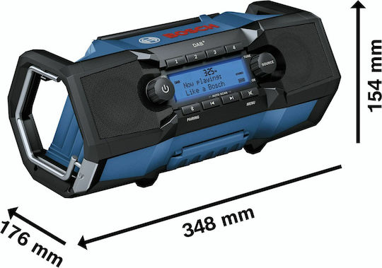 Bosch GPB 18V-2 SC Επιτραπέζιο Ραδιόφωνο Επαναφορτιζόμενο DAB+ με Bluetooth και USB Μπλε - Image 2