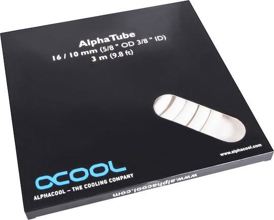 Alphacool Tubing AlphaTube HF 16/10 - UV white 3m - Image 3
