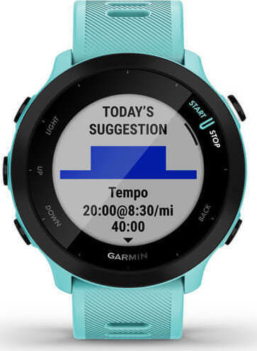 Garmin Forerunner 55 42mm Αδιάβροχο Smartwatch με Παλμογράφο (Aqua) - Image 4