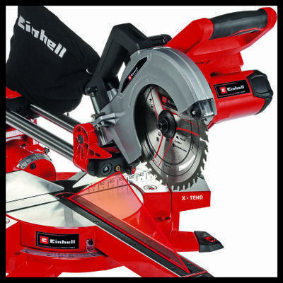 Einhell TE-SM 36/210 Li - Solo Φαλτσοπρίονο Μπαταρίας Συρόμενο με Δίσκο Κοπής Διαμέτρου 210mm, Οδηγό Laser & Ταχύτητα Κοπής 3800rpm (χωρίς Μπαταρία και Φορτιστή) - Image 8