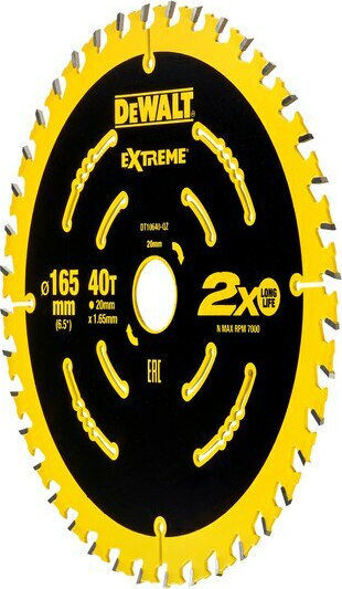 Dewalt Δίσκος Κοπής Ξύλου με 40 Δόντια 165mm DT10640 - Image 3